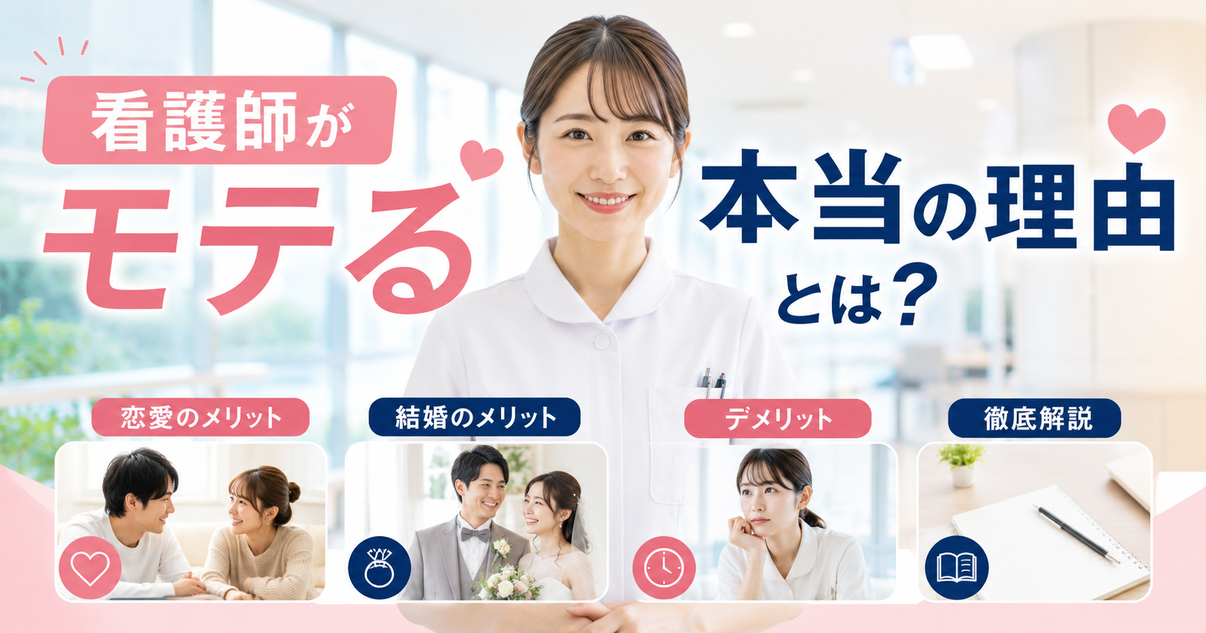 【看護師がモテる】本当の理由とは？恋愛・結婚のメリット・デメリットを徹底解説