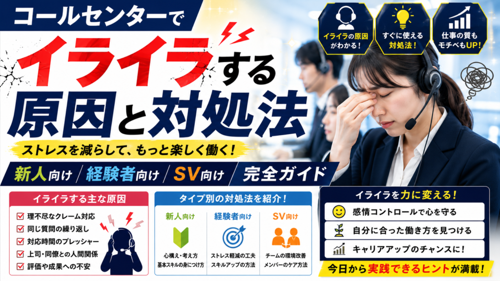 コールセンターでイライラする原因と対処法｜新人・経験者・SV向け完全ガイド