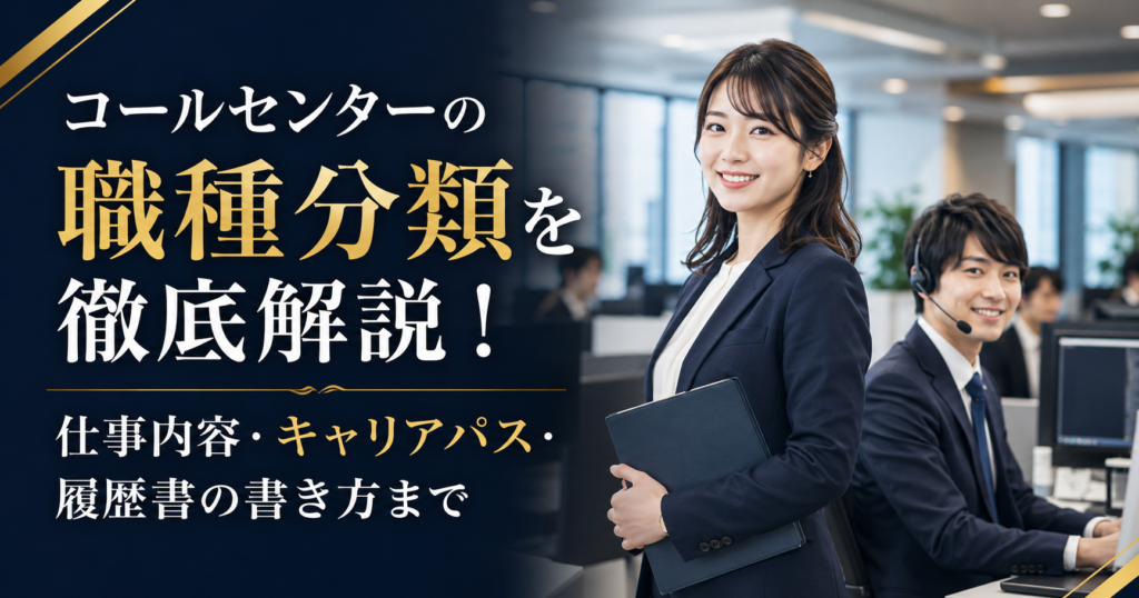 コールセンターの職種分類を徹底解説！仕事内容・キャリアパス・履歴書の書き方まで
