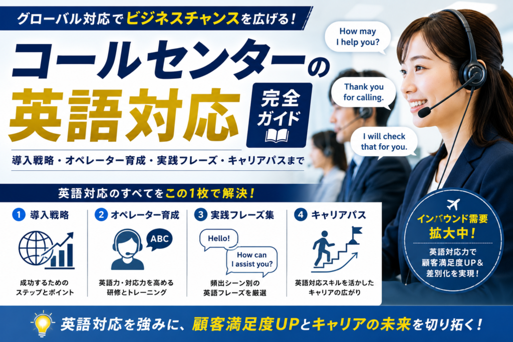コールセンターの英語対応 完全ガイド｜導入戦略・オペレーター育成・実践フレーズ・キャリアパス
