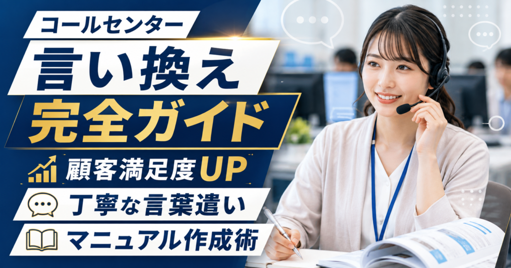 コールセンター言い換え完全ガイド｜顧客満足度UPの丁寧な言葉遣いとマニュアル作成術