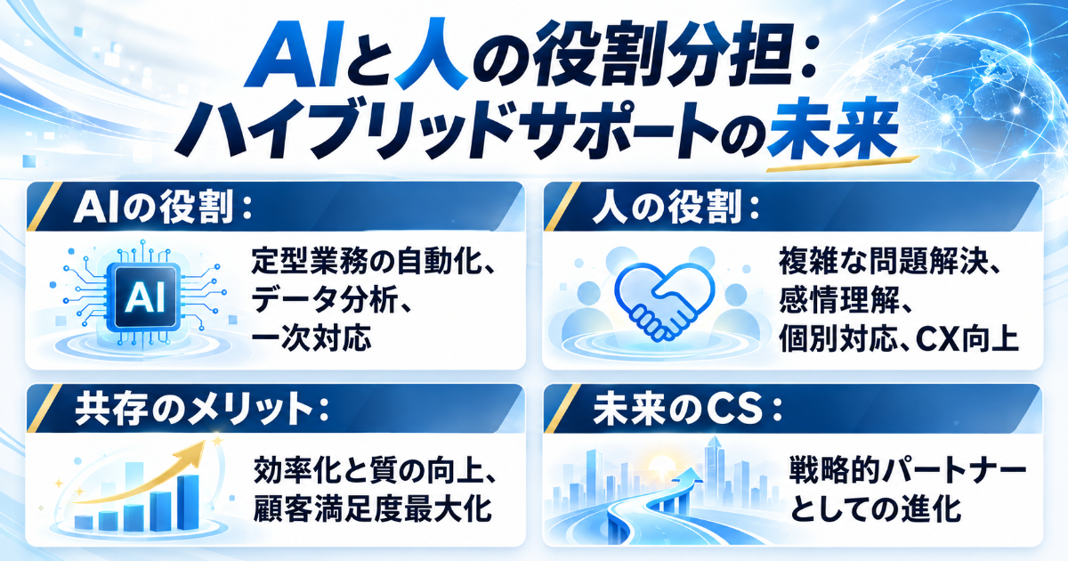 AIと人の役割分担：ハイブリッドサポートの未来
