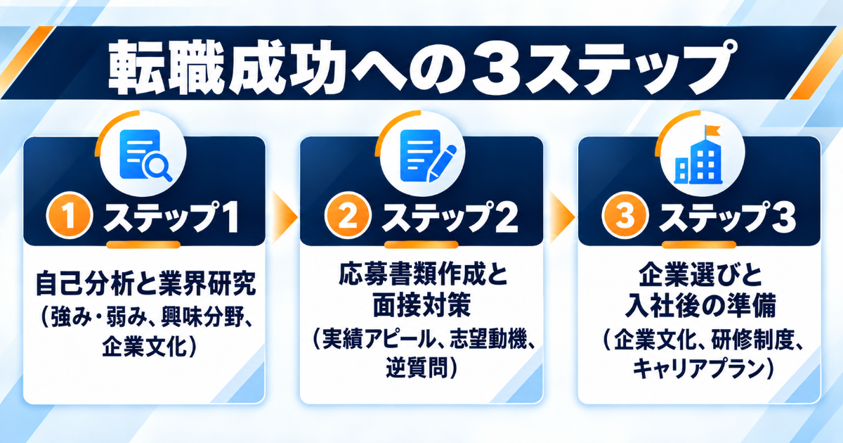 転職成功への3ステップ